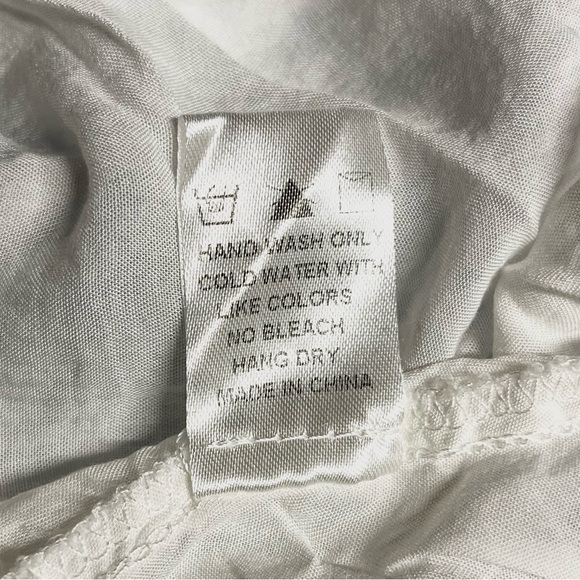 Dress Forum White and Blue Striped Textured Shoulder Tie Dress - Picture 10 of 10